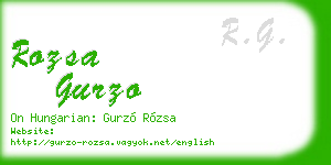 rozsa gurzo business card