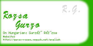 rozsa gurzo business card